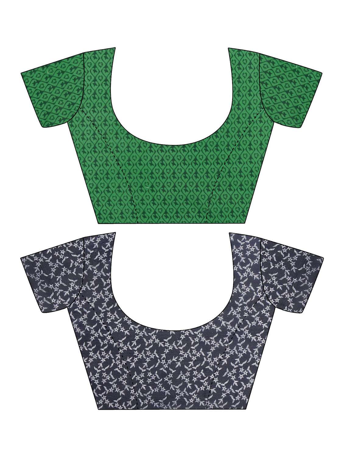 women pack of 2 casual wear combo sarees with blouse - 21477194 -  Standard Image - 2