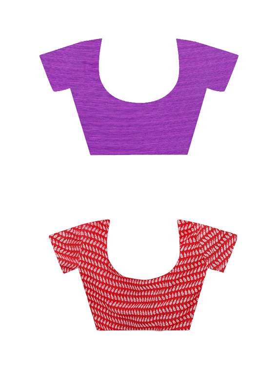 women pack of 2 casual wear combo sarees with blouse - 21477317 - Standard Image - 2