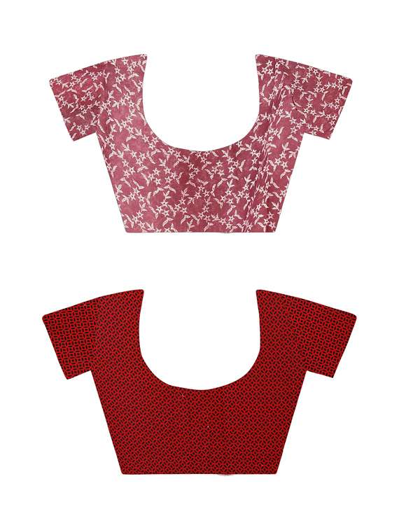 women pack of 2 casual wear combo sarees with blouse - 21477435 -  Standard Image - 2