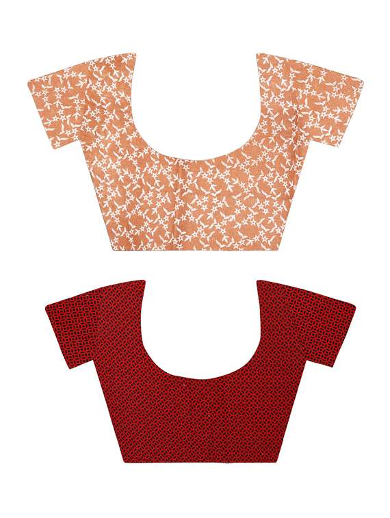 women pack of 2 casual wear combo sarees with blouse - 21477456 -  Standard Image - 2
