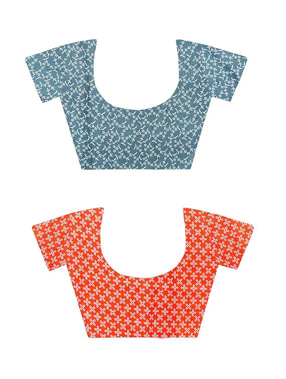 women pack of 2 casual wear combo sarees with blouse - 21477514 -  Standard Image - 2