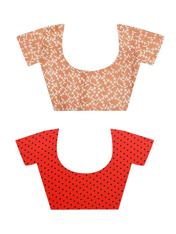 women pack of 2 casual wear combo sarees with blouse - 21477687 -  Standard Image - 2