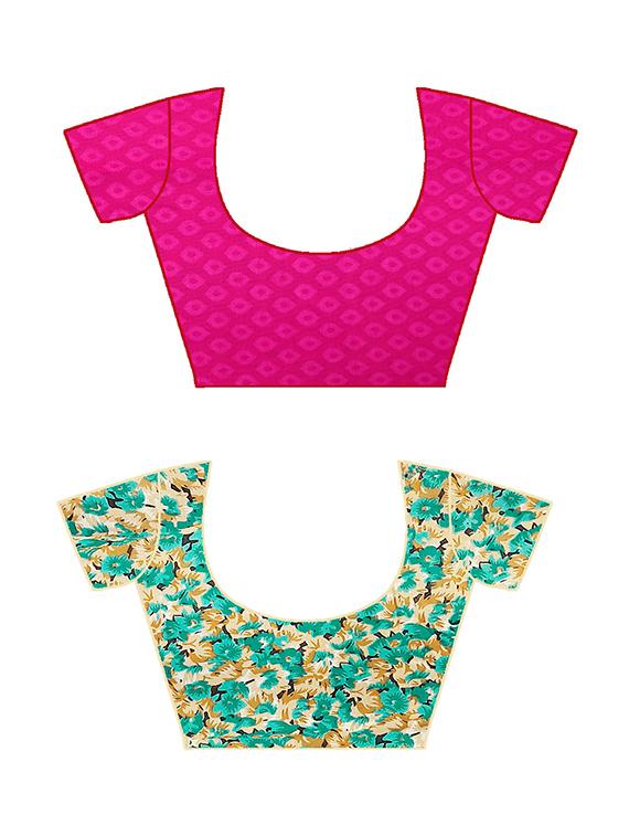 women pack of 2 casual wear combo sarees with blouse - 21477689 - Standard Image - 2