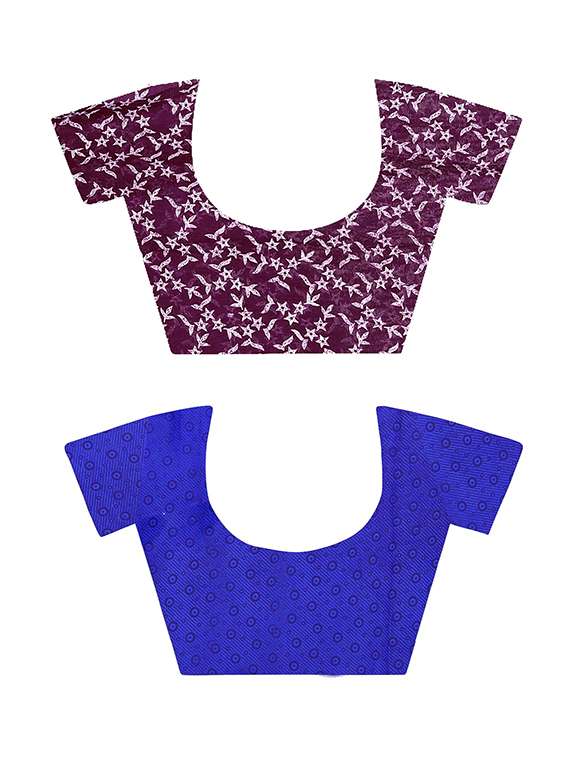 women pack of 2 casual wear combo sarees with blouse - 21477706 -  Standard Image - 2