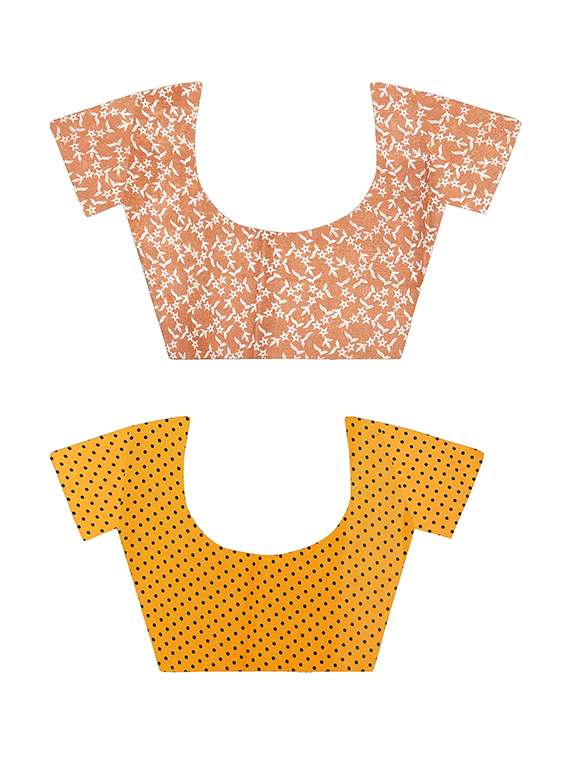 women pack of 2 casual wear sarees with blouse - 21477722 -  Standard Image - 2