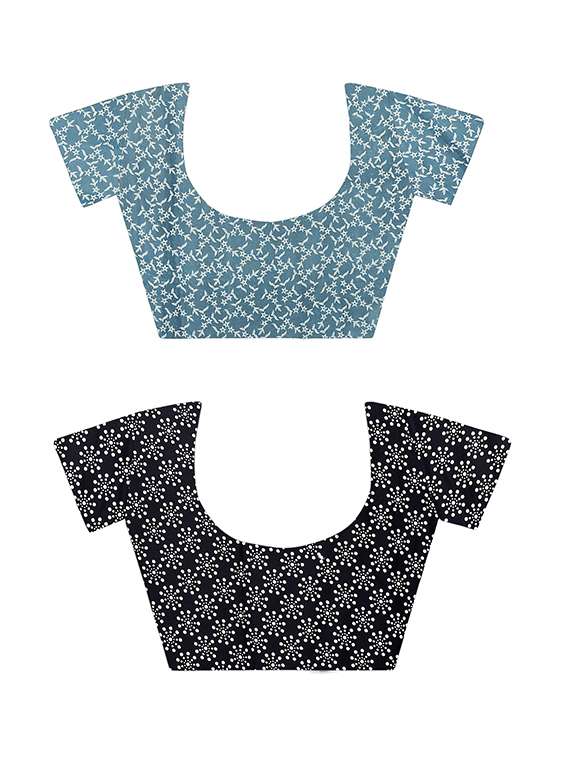 women pack of 2 casual wear combo sarees with blouse - 21477803 -  Standard Image - 2