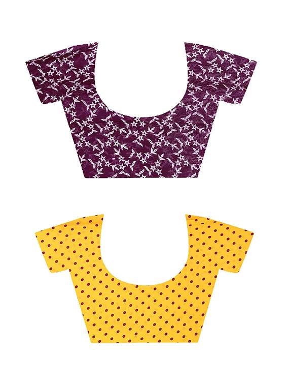 women packpr of 2 casual wear combo sarees with blouse - 21477843 -  Standard Image - 2