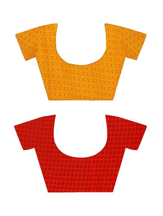 women pack of 2 casual wear combo sarees with blouse - 21477912 -  Standard Image - 2