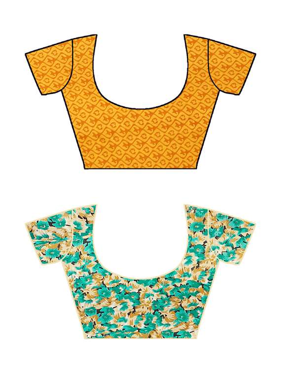 women pack of 2 casual wear combo sarees with blouse - 21477988 -  Standard Image - 2