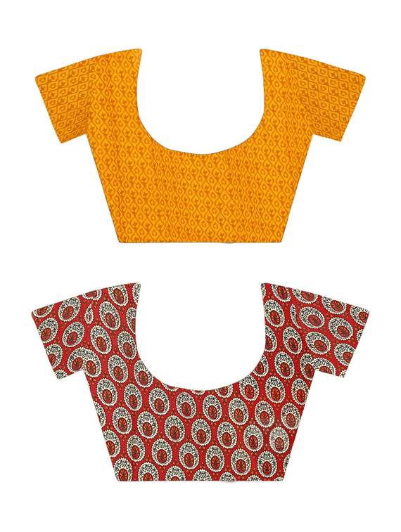 women pack of 2 casual wear combo sarees with blouse - 21478058 -  Standard Image - 2