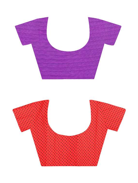 women pack of 2 casual wear combo sarees with blouse - 21478088 -  Standard Image - 2