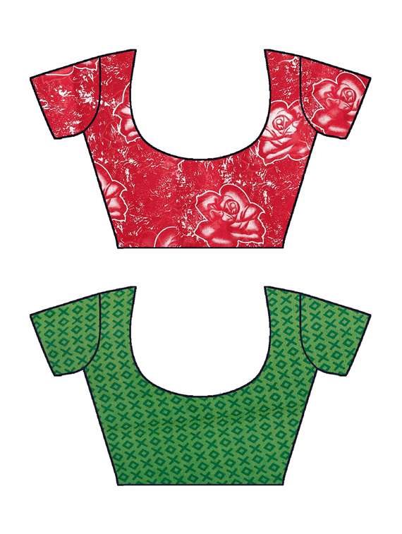 women pack of 2 casual wear combo sarees with blouse - 21478099 -  Standard Image - 2