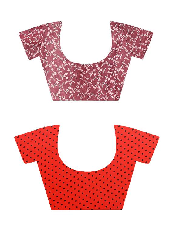 women pack of 2 casual wear combo sarees with blouse - 21478125 - Standard Image - 2
