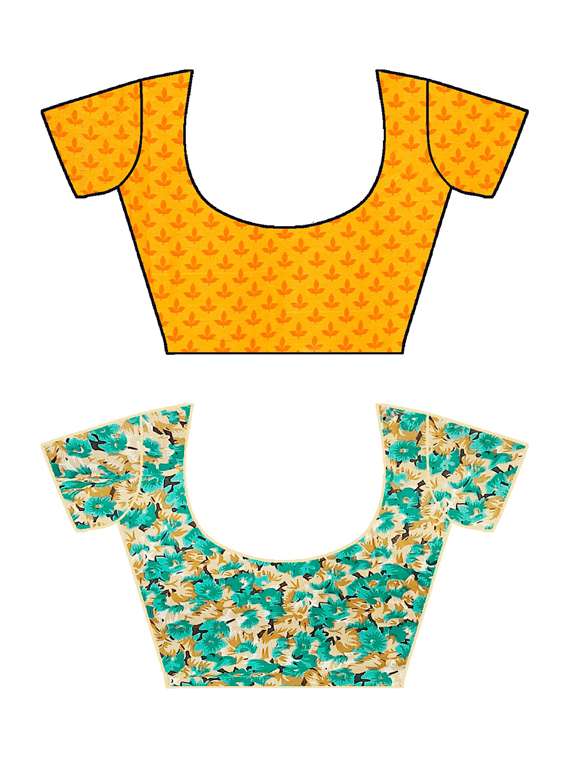 women pack of 2 casual wear combo sarees with blouse - 21478128 -  Standard Image - 2