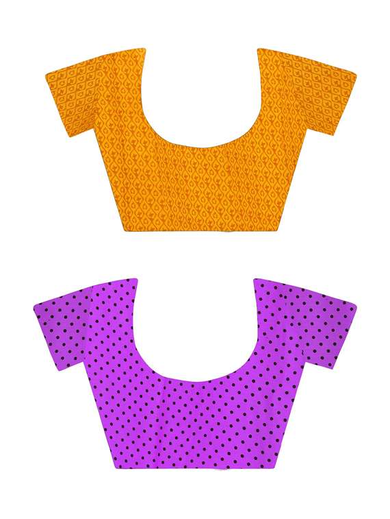 women pack of 2 casual wear combo sarees with blouse - 21478131 -  Standard Image - 2
