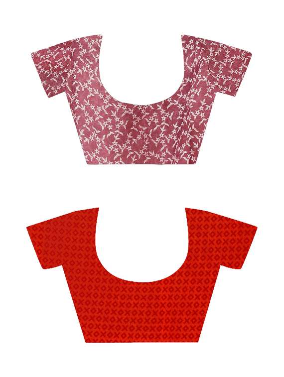 women pack of 2 casual wear combo sarees with blouse - 21478150 -  Standard Image - 2