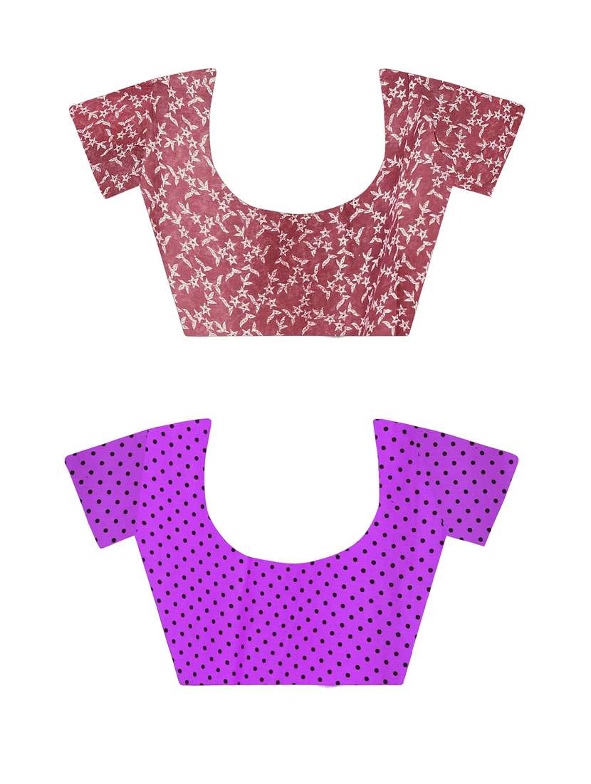 women pack of 2 casual wear combo sarees with blouse - 21478211 -  Standard Image - 2