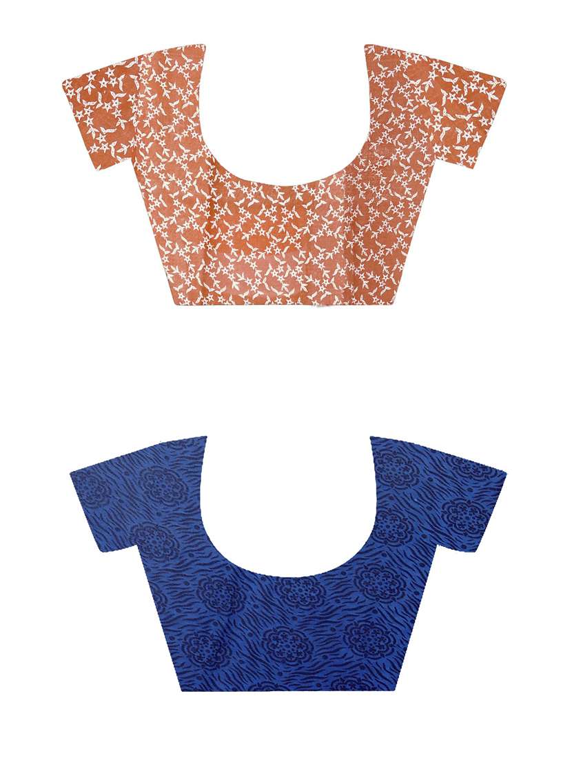 women pack of 2 casual wear combo sarees with blouse - 21478218 -  Standard Image - 2