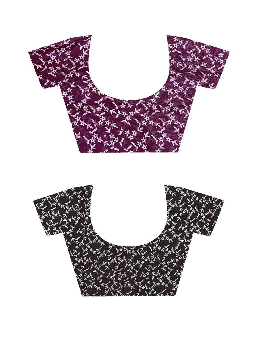 women pack of 2 casual wear combo sarees with blouse - 21478242 -  Standard Image - 2