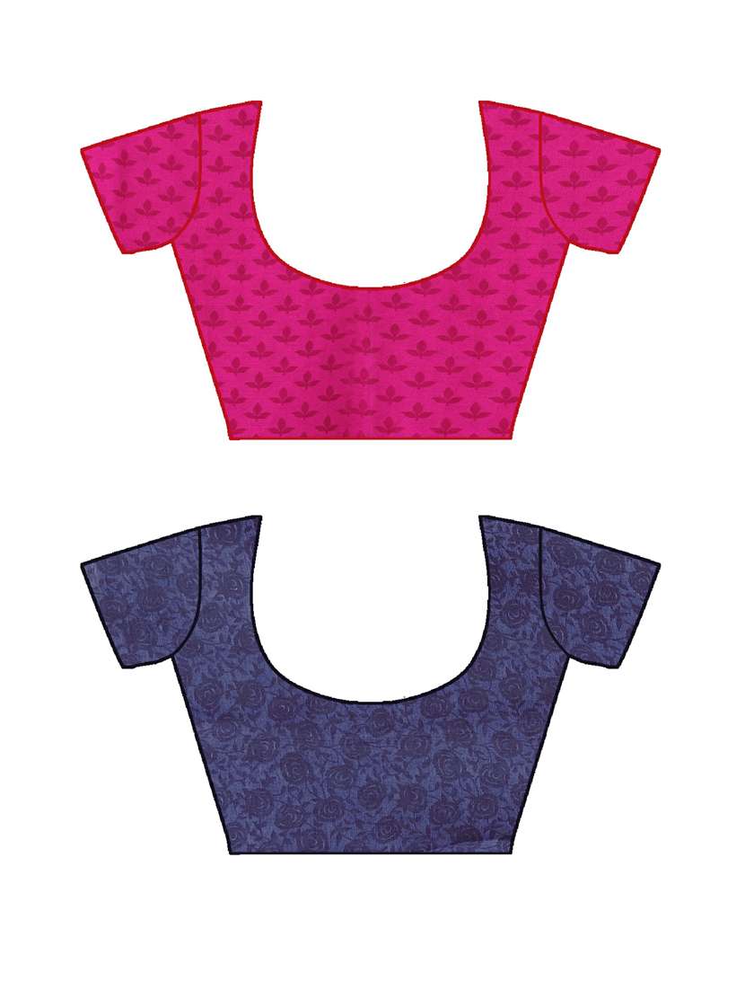 women pack of 2 casual wear combo sarees with blouse - 21478303 -  Standard Image - 2