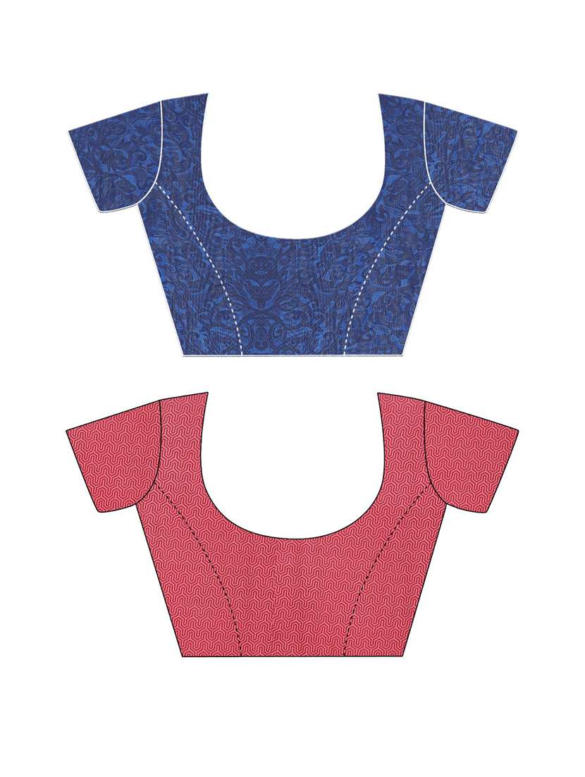 women pack of 2 printed casual wear saree with blouse - 21478517 - Standard Image - 2