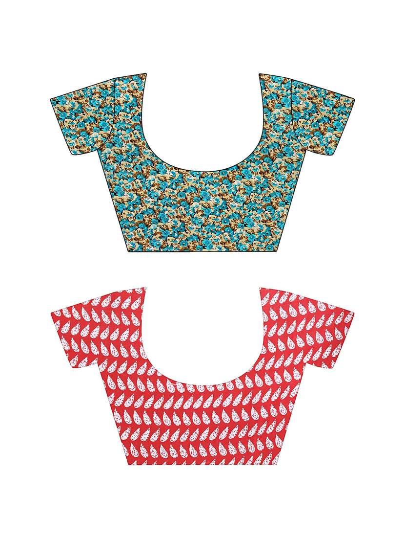 women pack of 2 casual wear combo sarees with blouse - 21478992 -  Standard Image - 2