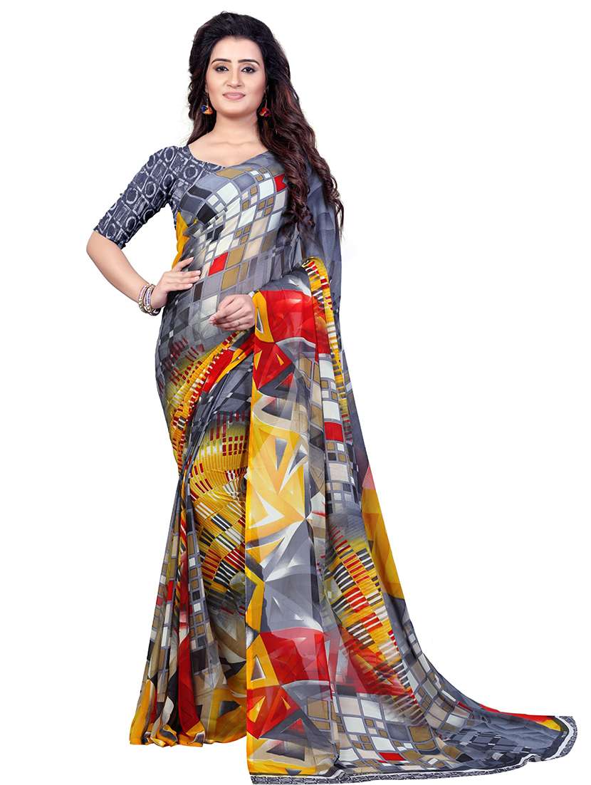 women pack of 2 casual wear combo sarees with blouse - 21479058 -  Standard Image - 2