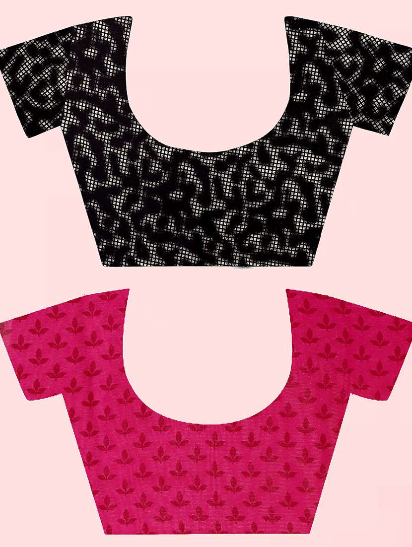 women pack of 2 casual wear combo sarees with blouse - 21480160 -  Standard Image - 2