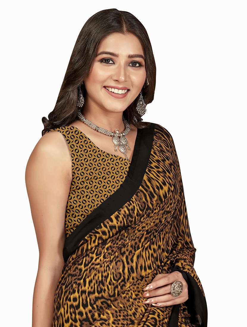 women casual wear georgette saree with blouse - 21480653 - Standard Image - 2