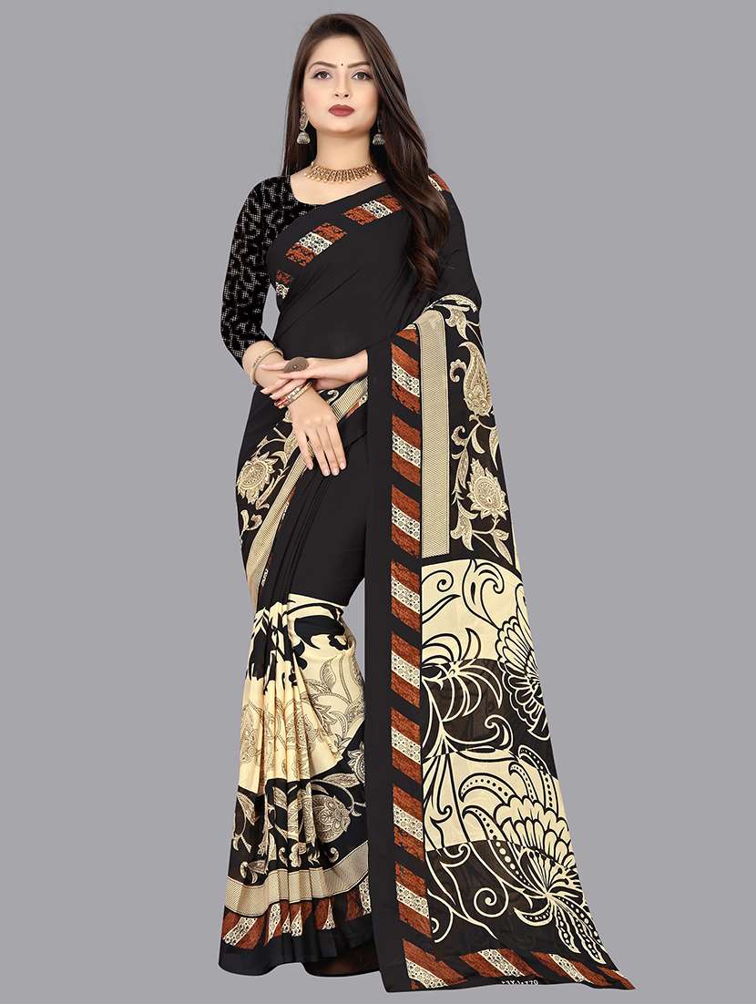 women casual wear georgette saree with blouse