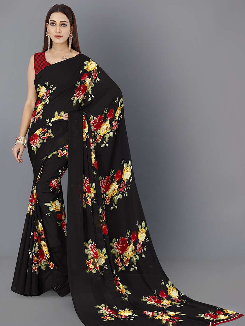 women casual wear georgette saree with blouse