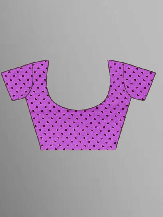 women polka dots  casual wear saree with blouse - 21480826 -  Standard Image - 2
