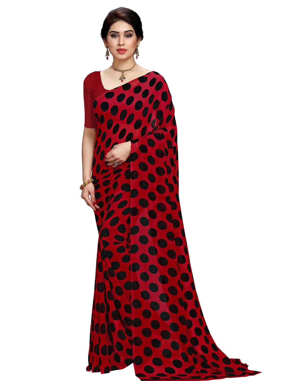 women casual wear georgette saree with blouse