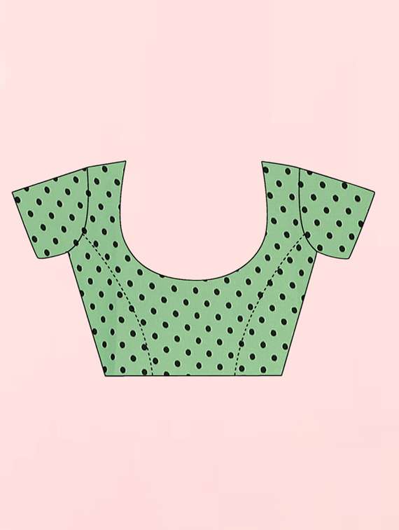 women polka dots casual wear saree with blouse - 21480948 -  Standard Image - 2