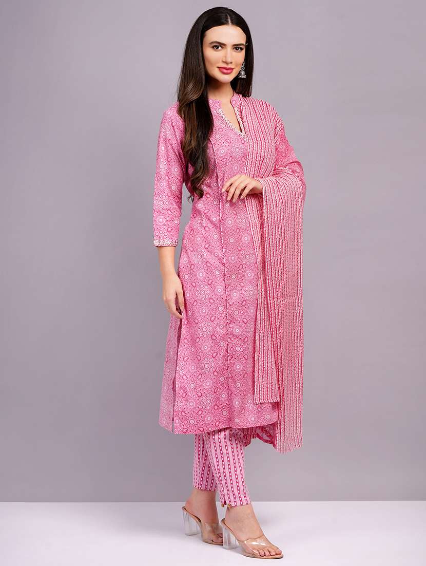 women pink kurta pant set with duapatta - 21481182 -  Standard Image - 2