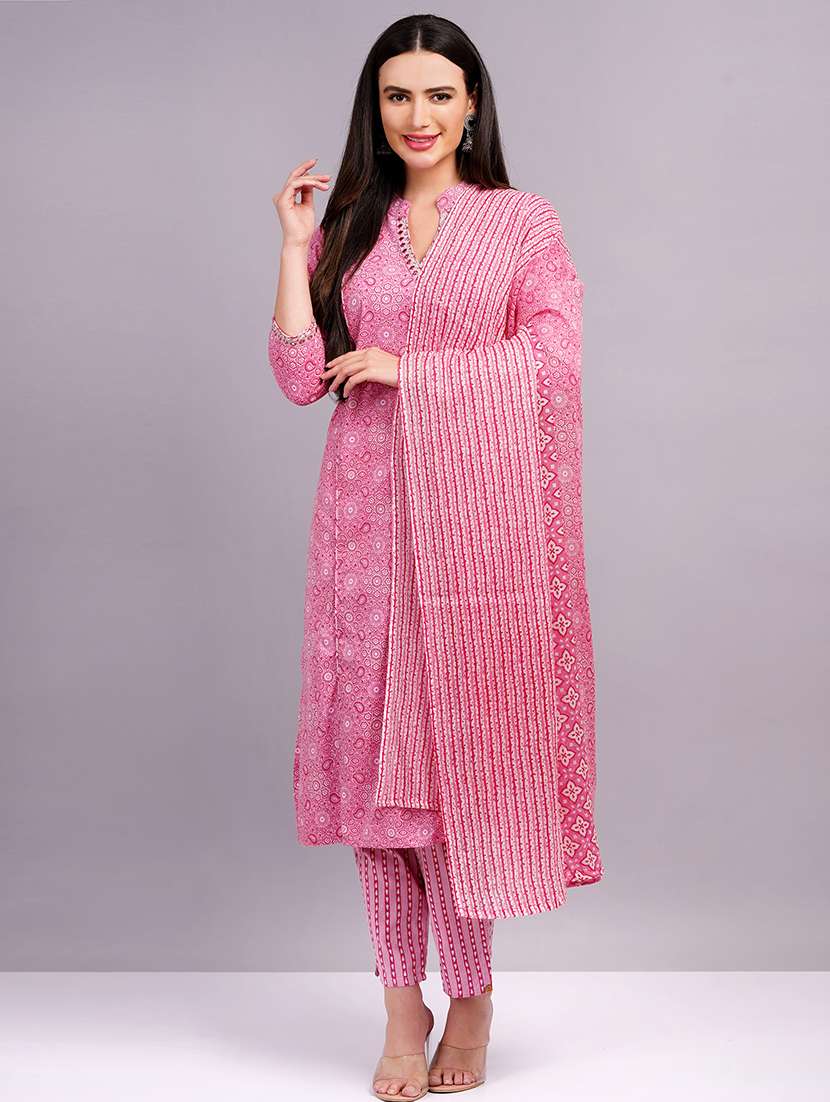 women pink kurta pant set with duapatta - 21481182 -  Standard Image - 7