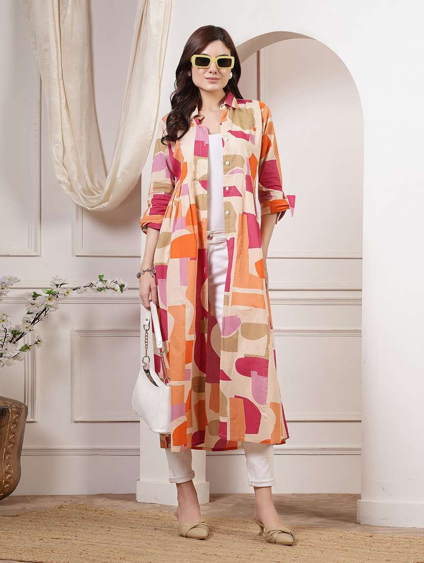 orange printed regular shrug - 21481457 -  Standard Image - 2