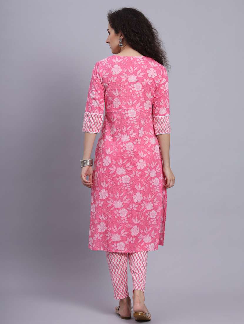 women pink kurta pant set - 21481518 - Standard Image - 2