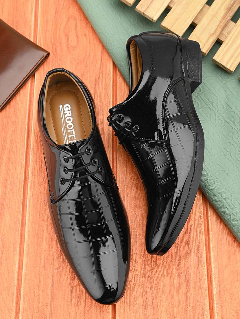 men lace-up derbie shoes