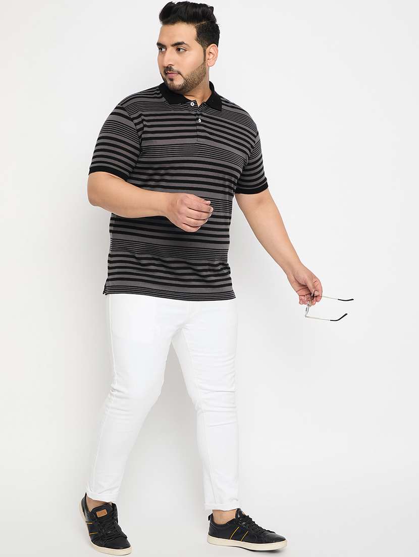 men polo neck striped t-shirt - 21482414 -  Standard Image - 2