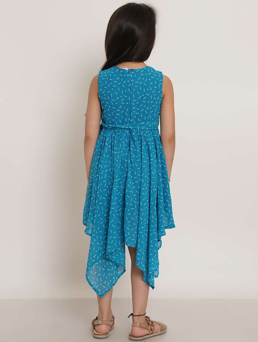 girls blue printed frock - 21482425 -  Standard Image - 2