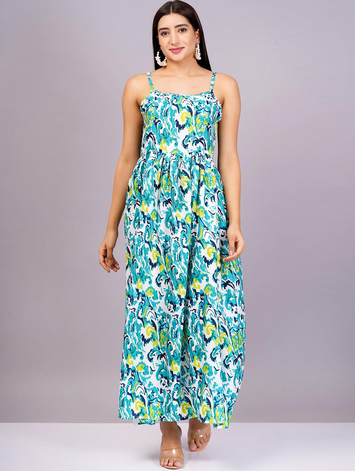 women white viscose a-line dress - 21482577 -  Zoom Image - 0