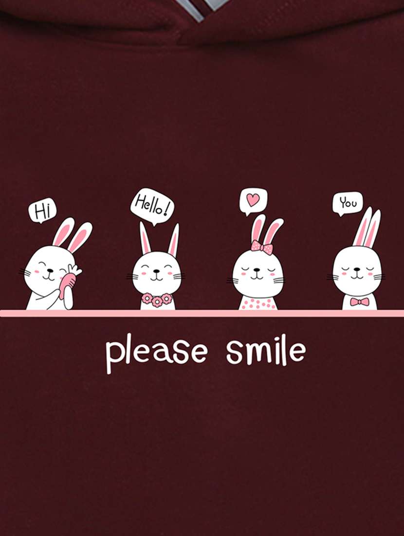 girls hooded neck long sleeves sweatshirts - 21482807 -  Standard Image - 2