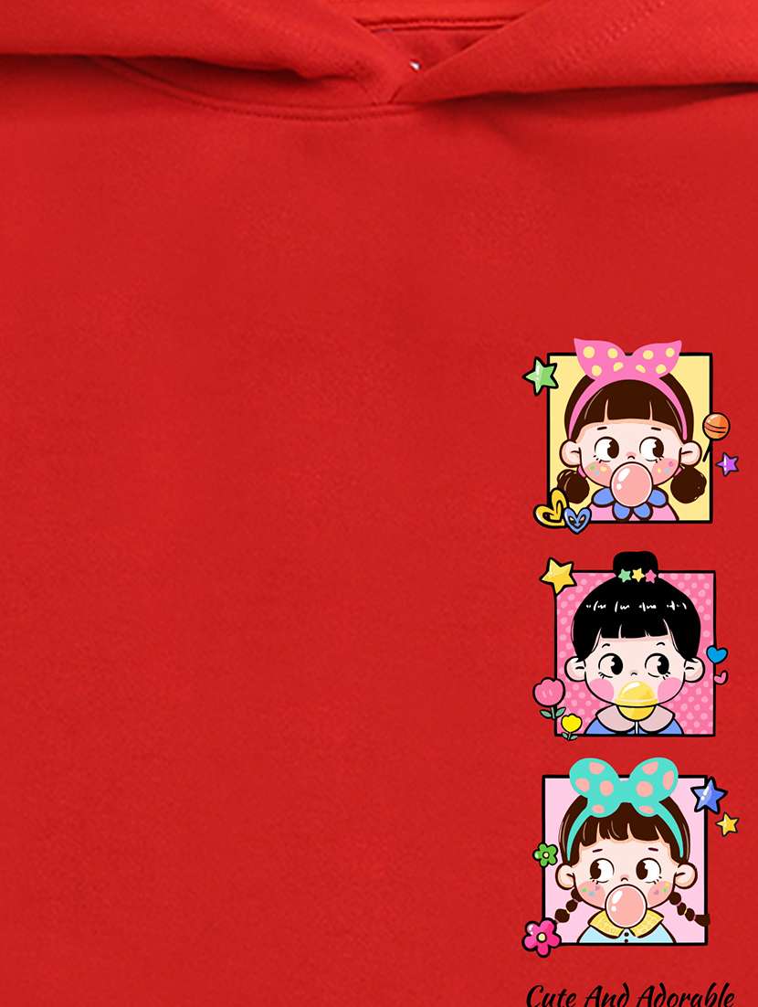 girls hooded neck long sleeves sweatshirts - 21482820 -  Standard Image - 2