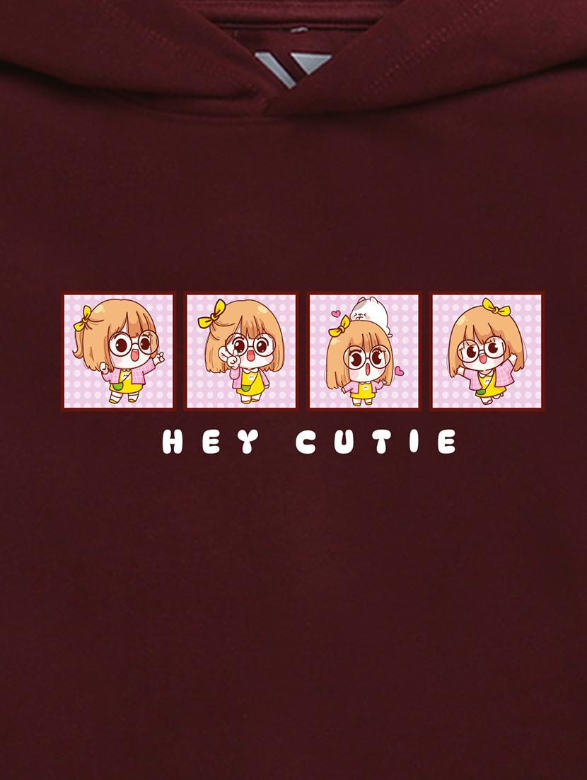 girls hooded neck long sleeves sweatshirts - 21482843 - Standard Image - 2