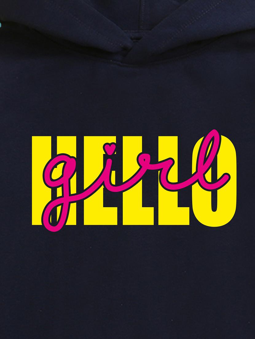 girls hooded neck long sleeves sweatshirts - 21482844 - Standard Image - 2