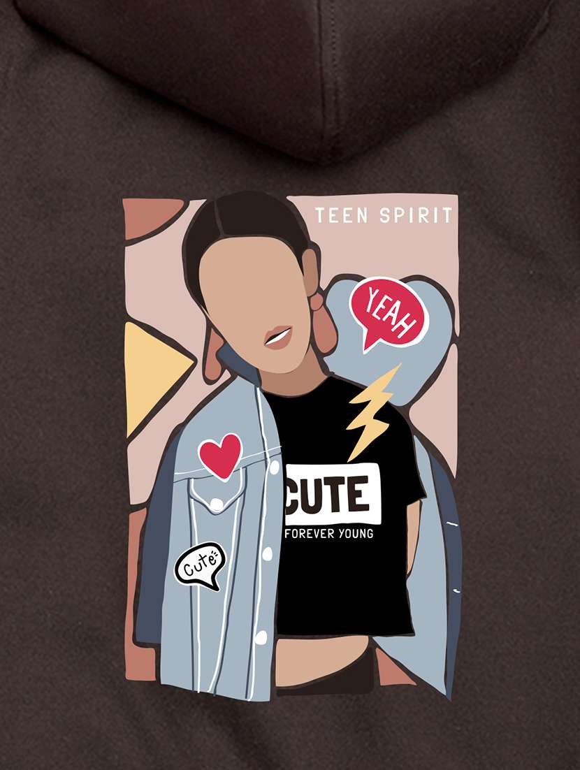 girls hooded neck long sleeves sweatshirts - 21482908 -  Standard Image - 2