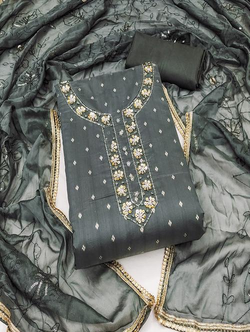 women embroidered unstitched suit set - 21483039 -  Standard Image - 0