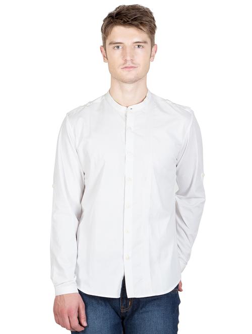 men long sleeved solid casual shirt - 21483141 -  Standard Image - 0