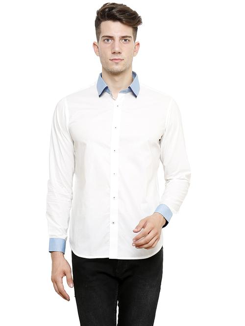men long sleeved solid casual shirt - 21483163 - Standard Image - 0